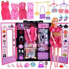 Lėlė su drabužių spinta kaina ir informacija | Žaislai mergaitėms | pigu.lt