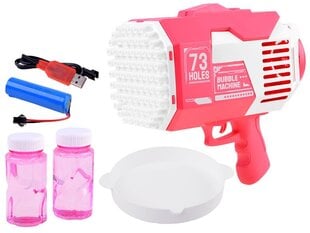 Elektrinis muilo burbulų šautuvas, rožinis kaina ir informacija | Vandens, smėlio ir paplūdimio žaislai | pigu.lt