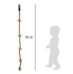 Lipimo virvė su mediniais laipteliais, 190 cm kaina ir informacija | Lauko žaidimai | pigu.lt