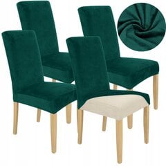Kėdžių užvalkalai, 4 vnt., žali kaina ir informacija | Baldų užvalkalai | pigu.lt