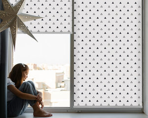 Vidinis roletas, leidžiantis prasiskverbti šviesai, Trikampiai, 60x180 cm цена и информация | Рулонные шторы | pigu.lt