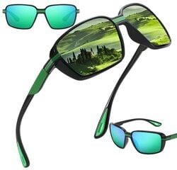 Поляризованные спортивные солнцезащитные очки для мужчин F31, зеленый цена и информация | Спортивные очки | pigu.lt