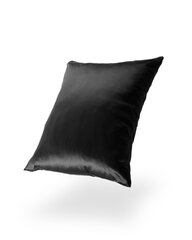 Mulberry šilko pagalvės užvalkalas su užtrauktuku 50x70cm, juodas kaina ir informacija | Dekoratyvinės pagalvėlės ir užvalkalai | pigu.lt