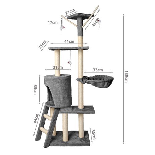 Kačių draskyklė 138cm J78 kaina ir informacija | Draskyklės | pigu.lt