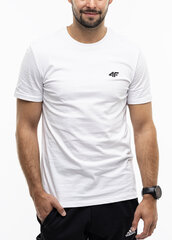 Marškinėliai vyrams 4F M1154 4FWSS24TTSHM1154 10, balti kaina ir informacija | Vyriški marškinėliai | pigu.lt