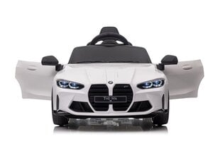 Vienvietis vaikiškas elektromobilis Rollzone BMW M4, baltas kaina ir informacija | Elektromobiliai vaikams | pigu.lt