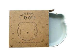 Lėkštutės ir įrankių komplektas kūdikiui Les Petits Citrons Blue Ciel цена и информация | Детская посуда, контейнеры для молока и еды | pigu.lt