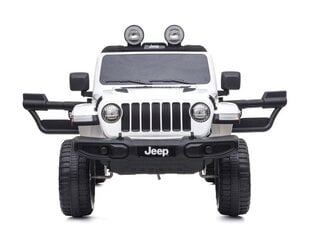 Vienvietis vaikiškas elektromobilis Rollzone Jeep Wrangler Rubicon, baltas kaina ir informacija | Elektromobiliai vaikams | pigu.lt