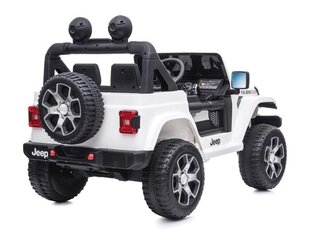 Детский электромобиль Jeep Wrangler Rubicon, белый цена и информация | Электромобили для детей | pigu.lt