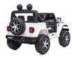 Vienvietis vaikiškas elektromobilis Rollzone Jeep Wrangler Rubicon, baltas kaina ir informacija | Elektromobiliai vaikams | pigu.lt