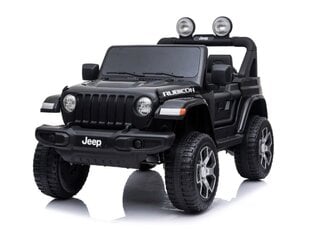Vienvietis vaikiškas elektromobilis Rollzone Jeep Wrangler Rubicon, juodas kaina ir informacija | Elektromobiliai vaikams | pigu.lt