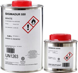 Dažai Sigmadur 550 balti 1L kaina ir informacija | Dažai | pigu.lt