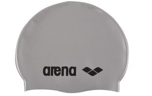 Silikoninės plaukimo kepurėlės Arena Classic Silicone, pilka kaina ir informacija | Plaukimo kepuraitės | pigu.lt