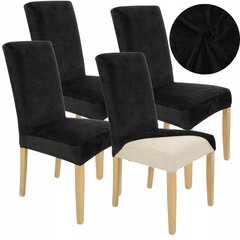 Чехлы на стулья, 4 шт., черного цвета цена и информация | Чехлы для мебели | pigu.lt