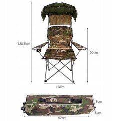 Turistinė kėdė Trizand, žalia, 92x128.5 cm kaina ir informacija | Turistiniai baldai | pigu.lt