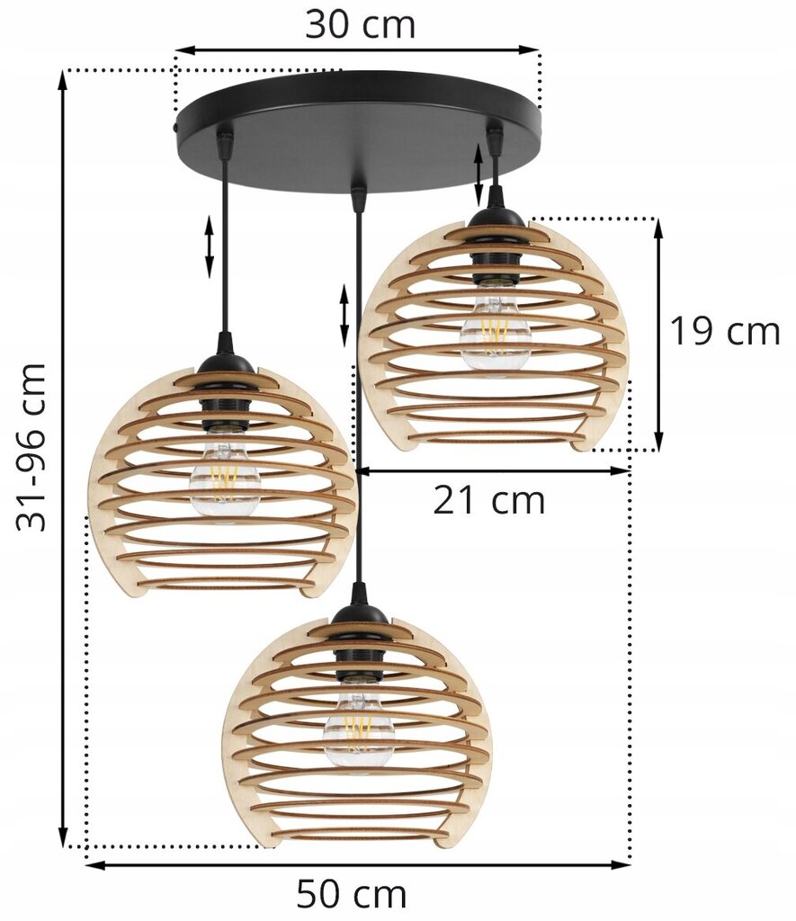 LightHome pakabinamas šviestuvas Timber цена и информация | Pakabinami šviestuvai | pigu.lt