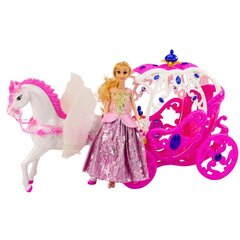 Lėlė princesė su karieta, Lean Toys цена и информация | Игрушки для девочек | pigu.lt