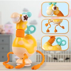 Interaktyvus sensorinis žaislas - silikoninis kramtukas kūdikiams Žirafa kaina ir informacija | Žaislai kūdikiams | pigu.lt