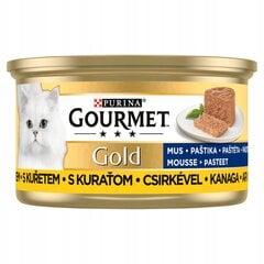 Набор из 12 мокрых кормов для кошек Gourmet GOLD куриный мусс 12 шт. по 85 г каждый цена и информация | Консервы для кошек | pigu.lt