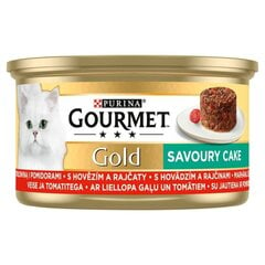 Purina Gourmet Gold su jautiena ir pomidorais, 12x85 g kaina ir informacija | Konservai katėms | pigu.lt