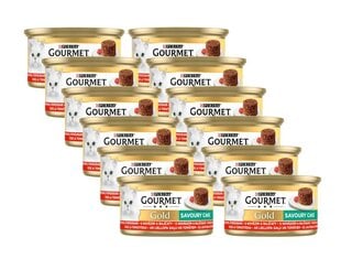 Purina Gourmet Gold su jautiena ir pomidorais, 12x85 g kaina ir informacija | Konservai katėms | pigu.lt