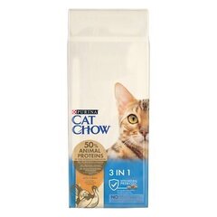 Purina Cat Chow Feline 3in1 su kalakutiena, 1,5 kg kaina ir informacija | Sausas maistas katėms | pigu.lt