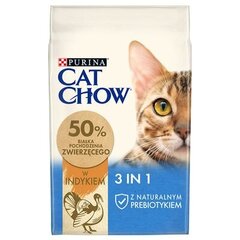 Cухой корм для кошек CAT CHOW FELINE 3 в 1 Индейка 1,5 кг цена и информация | Сухой корм для кошек | pigu.lt