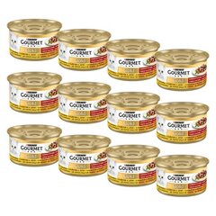 Мокрый корм для кошек PURINA Goumet Gold с курицей и печенью в соусе 85 г x 12 шт. цена и информация | Консервы для кошек | pigu.lt