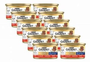 Purina Gourmet Gold su jautiena, 12x85 g kaina ir informacija | Konservai katėms | pigu.lt