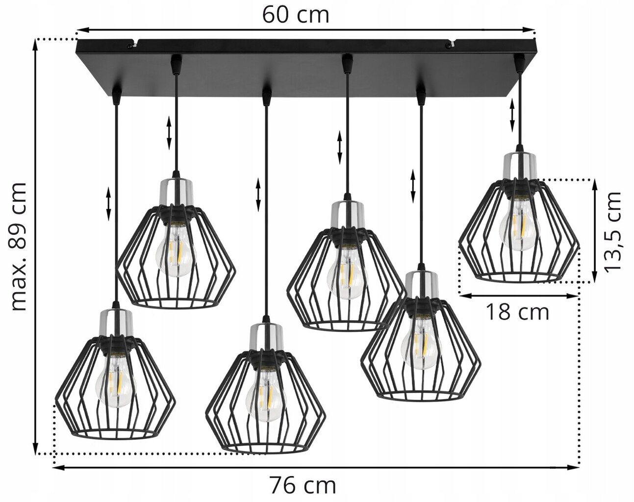 LightHome pakabinamas šviestuvas Nuvola kaina ir informacija | Pakabinami šviestuvai | pigu.lt