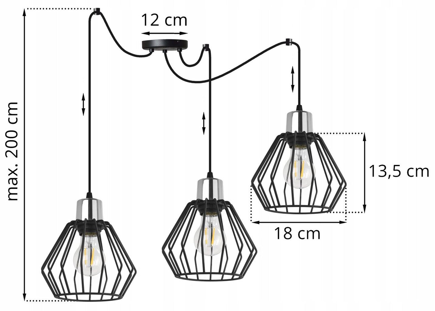 LightHome pakabinamas šviestuvas SpiderNuvola kaina ir informacija | Pakabinami šviestuvai | pigu.lt