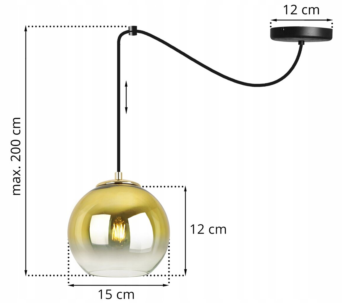 LightHome pakabinamas šviestuvas SpiderBergenGold цена и информация | Pakabinami šviestuvai | pigu.lt