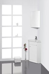 Pakabinama kampinė vonios spintelė Perlas VV40K, balta kaina ir informacija | Vonios spintelės | pigu.lt