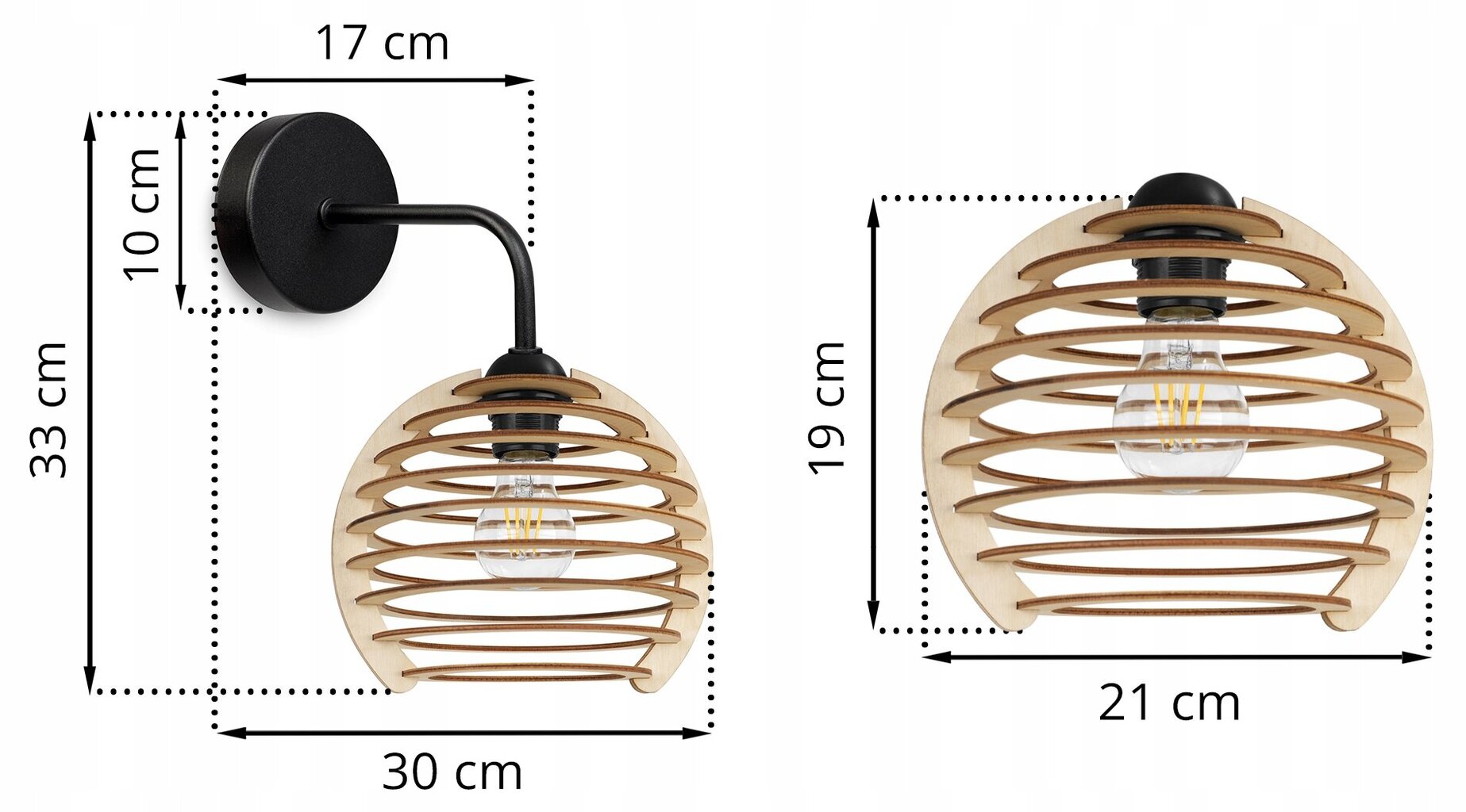 LightHome sieninis šviestuvas Timber kaina ir informacija | Sieniniai šviestuvai | pigu.lt