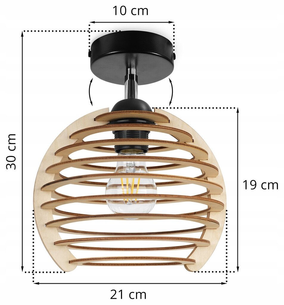 LightHome sieninis šviestuvas Timber kaina ir informacija | Sieniniai šviestuvai | pigu.lt