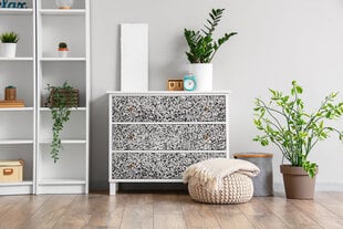 Lipni plėvelė baldams Terrazzo akmenukai, 100x50 cm цена и информация | Чехлы для мебели | pigu.lt