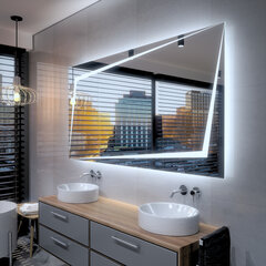 Veidrodis su LED Apšvietimu Vonios Kambariui, Kambariui, Svetainei - Berlin - 110 cm, 70 cm kaina ir informacija | Vonios veidrodžiai | pigu.lt