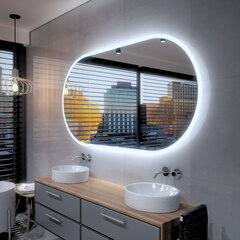 Veidrodis su LED Apšvietimu Vonios Kambariui, Kambariui, Svetainei - Hamburg - 170 cm, 70 cm kaina ir informacija | Vonios veidrodžiai | pigu.lt