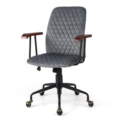 Biuro kėdė Costway, pilka kaina ir informacija | Biuro kėdės | pigu.lt