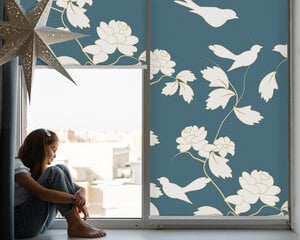 Roletas Balti paukščiai ant baltų gėlių, 50x50 cm kaina ir informacija | Roletai | pigu.lt