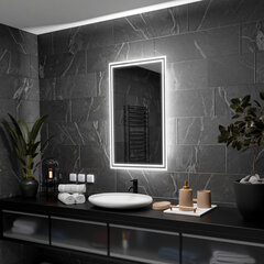 Veidrodis su LED Apšvietimu Vonios Kambariui, Kambariui, Svetainei - Vienna - 50 cm, 90 cm kaina ir informacija | Vonios veidrodžiai | pigu.lt
