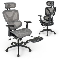 Ergonomiška biuro kėdė Costway, pilka kaina ir informacija | Biuro kėdės | pigu.lt