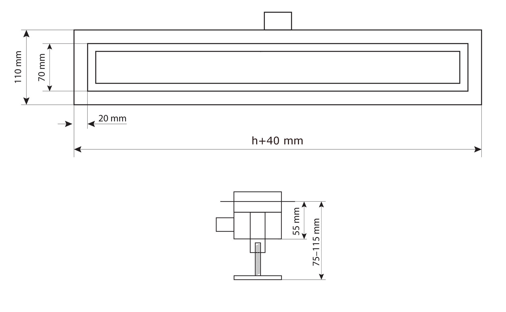 Linijinis drenažas po plytelėmis 60 cm kaina ir informacija | Priedai vonioms, dušo kabinoms | pigu.lt