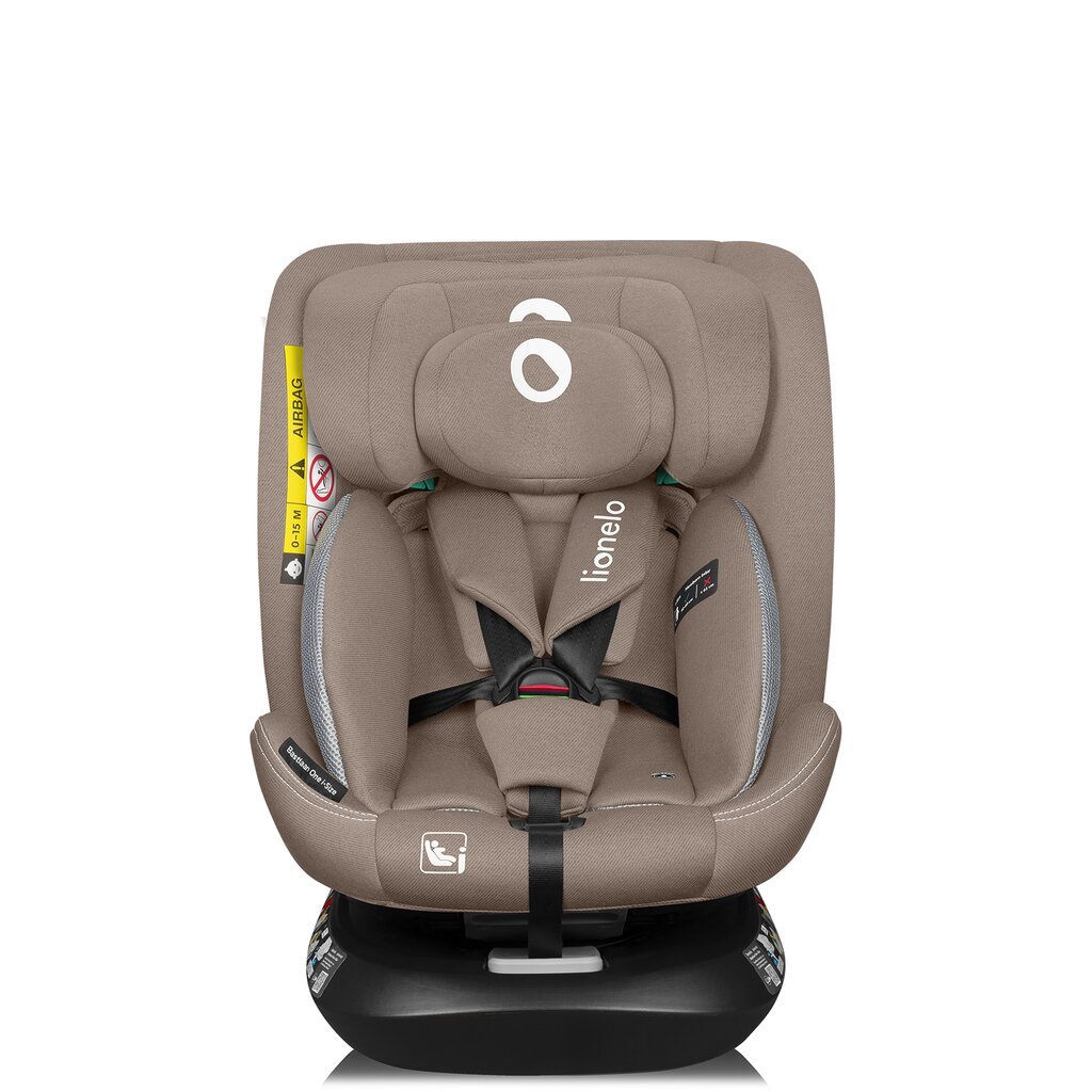 Automobilinė kėdutė Lionelo Bastiaan I-size, 0-36 kg, beige kaina ir informacija | Autokėdutės | pigu.lt