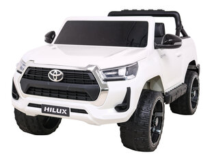 Dvievietis vaikiškas elektromobilis Toyota Hilux, baltas kaina ir informacija | Elektromobiliai vaikams | pigu.lt