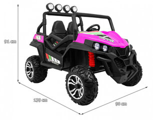Dvievietis vaikiškas elektromobilis Grand Buggy 4x4, rožinis kaina ir informacija | Elektromobiliai vaikams | pigu.lt