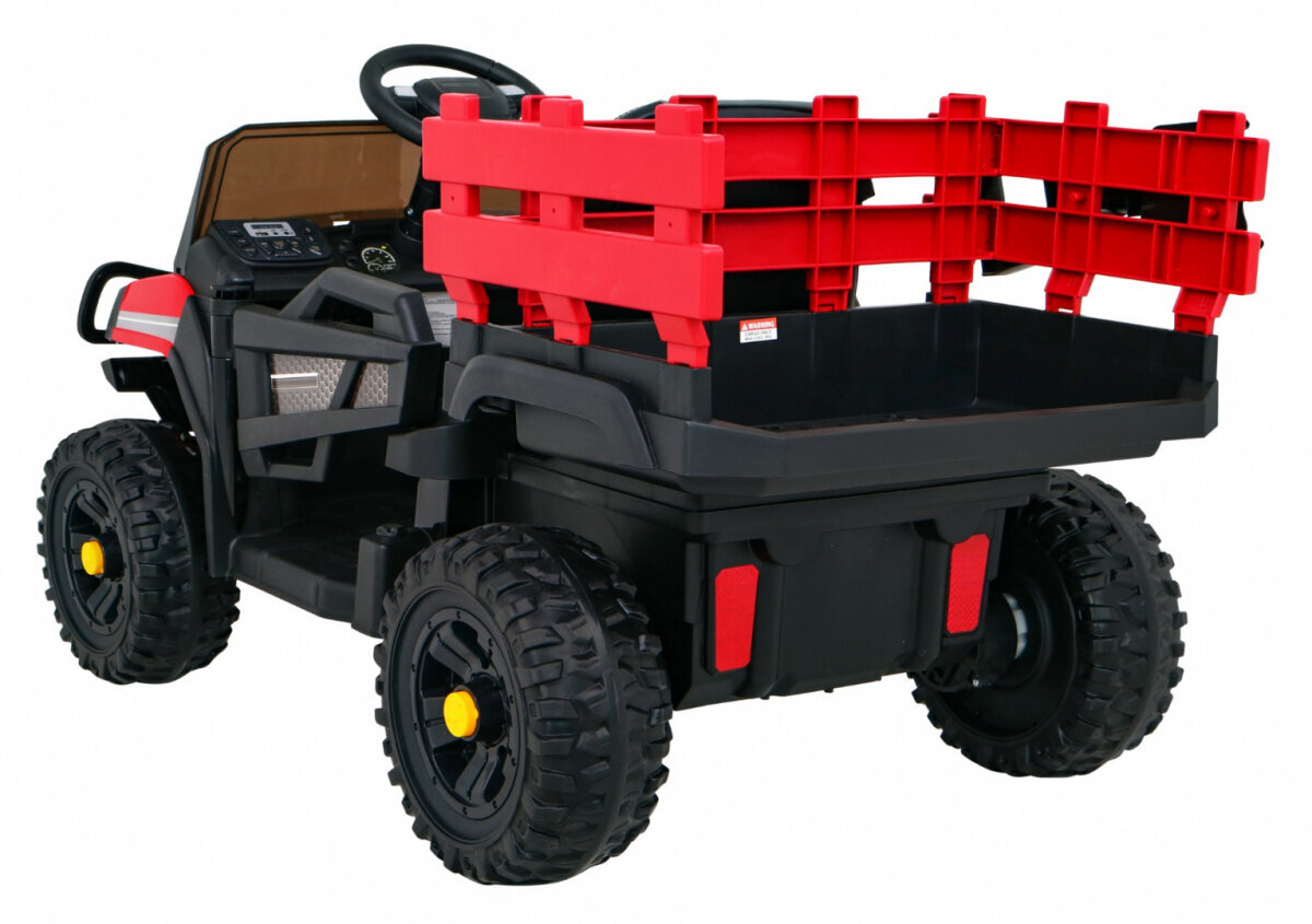 Vienvietis vaikiškas elektromobilis Farmer Pick-Up, raudonas kaina ir informacija | Elektromobiliai vaikams | pigu.lt