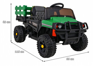 Vienvietis vaikiškas elektromobilis Farmer Pick-Up, žalias kaina ir informacija | Elektromobiliai vaikams | pigu.lt