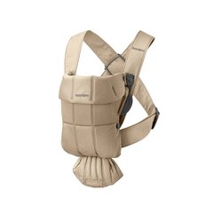 BabyBjörn nešioklė Mini Woven, beige kaina ir informacija | Nešioklės | pigu.lt