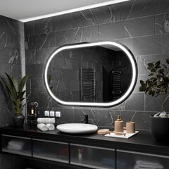 Veidrodis su LED Apšvietimu Vonios Kambariui, Kambariui, Svetainei - Palermo - 100 cm, 70 cm kaina ir informacija | Vonios veidrodžiai | pigu.lt